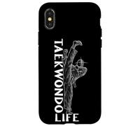 Carcasa para iPhone X/XS Dollyo Chagi Casa Redonda Dibujo de la Vida del Taekwondo