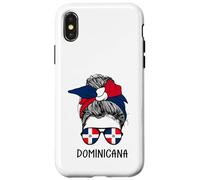 Carcasa para iPhone X/XS Dominicana Girl Dominican Heritage Dominican Republic Flag