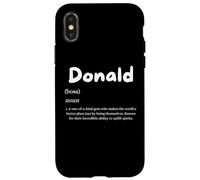Carcasa para iPhone X/XS Donald Definition Personalized Trump Name Costume For Donald