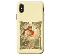 Carcasa para iPhone X/XS Donde el Amor Duele Vintage Art Nouveau Romance