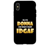 Carcasa para iPhone X/XS Donna Joke Idgaf Meme Funny Halloween Costume For Donnas