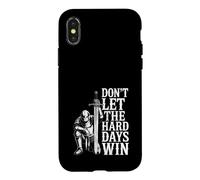 Carcasa para iPhone X/XS Don't Let The Hard Days Win Inspirational Motivational Quote