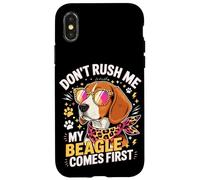 Carcasa para iPhone X/XS Don't Rush Me My Beagle Comes First Dog Lover