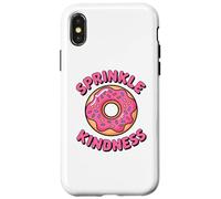 Carcasa para iPhone X/XS Donut Sprinkle Kindness Funny Girls Women Doughnut Lover