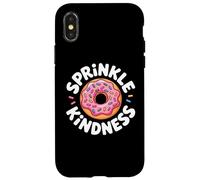 Carcasa para iPhone X/XS Donut Sprinkle Kindness Funny Girls Women Doughnut Lover