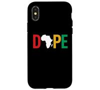 Carcasa para iPhone X/XS Dope Africa Map Juneteenth Pan African Pride
