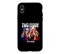 Carcasa para iPhone X/XS Dos Fiddy 250 4 de Julio de 1776 2026 Funny Patriotic USA