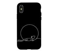 Carcasa para iPhone X/XS Dragón Barbudo Minimalista - Line Art Sun