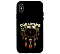 Carcasa para iPhone X/XS Dreaming of Wine - Divertido atrapasueños Boho para Amantes del Vino