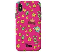 Carcasa para iPhone X/XS DreamWorks Trolls Lunar New Year Pink All-Over Print