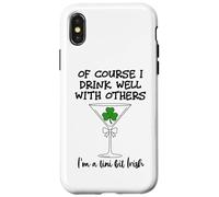 Carcasa para iPhone X/XS Drinks Well with Others St Patricks Tini bit Irish Drinking
