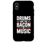 Carcasa para iPhone X/XS Drums Are The Bacon of Music