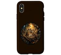 Carcasa para iPhone X/XS Dulce búho búho Silvestre observador de Aves Rapaces Primavera