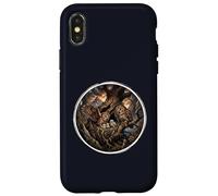 Carcasa para iPhone X/XS Dulce cárabo del Bosque observador de pájaros, pájaro Nocturno búho pájaros