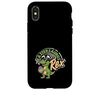 Carcasa para iPhone X/XS Eastersaurus Rex Funny T-Rex - Orejas de Conejo de Pascua para niños y niños