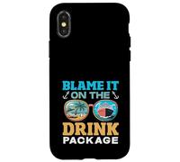 Carcasa para iPhone X/XS Echar la Culpa al Paquete de Bebidas Cruise Alcohol