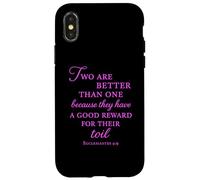 Carcasa para iPhone X/XS Eclesiastés 4:9 Versículo de la Biblia Dos Son Mejores Que una Unidad