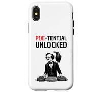 Carcasa para iPhone X/XS Edgar Allan PoE DJ, Humor literario, PoE-tential Unlocked
