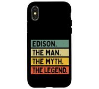 Carcasa para iPhone X/XS Edison The Man The Myth The Legend - Cita Personalizada Divertida
