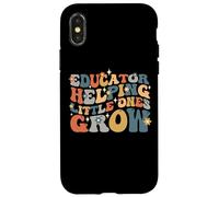 Carcasa para iPhone X/XS Educador Ayudando a Pequeñas Mentes a Crecer, Escuela de Maestros de Preescolar