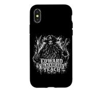 Carcasa para iPhone X/XS Edward Barbanegra Enseñar Pirata Capitán Leyenda Crá