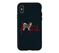 Carcasa para iPhone X/XS EKG de latidos del corazón del Perro Esquimal Canadiense Mis Perros Son mis Cardio