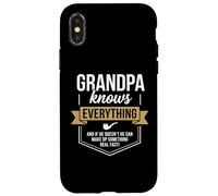 Carcasa para iPhone X/XS El Abuelo Sabe Todo lo Que Dice el Orgullo del Abuelo