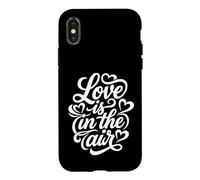 Carcasa para iPhone X/XS El Amor está en el Aire Corazones de guión romántico
