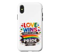 Carcasa para iPhone X/XS El Amor GANA el Mes del Orgullo Junio Rainbow LGBTQ Ally