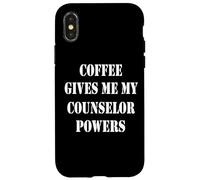 Carcasa para iPhone X/XS El café me da mi Consejero Poderes Divertido Consejero de café