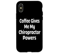 Carcasa para iPhone X/XS El café me da Poderes quiropráctico Divertido quiropráctico