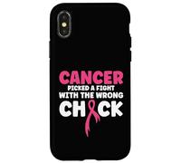 Carcasa para iPhone X/XS El cáncer se peleó con la Chica equivocada Krebs Brustkrebs