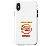 Carcasa para iPhone X/XS El Cerebro Necesita reiniciarse Funny Mind Reload Humor