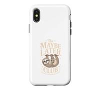 Carcasa para iPhone X/XS El Club Tal Vez más Tarde Porque después Significa Nunca Perezoso