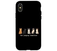 Carcasa para iPhone X/XS El Comité de Jueces Amantes de los Gatos Panel de Jueces Dueño de Mascotas