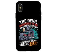 Carcasa para iPhone X/XS El Diablo me susurró Que traigo Cerveza