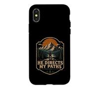 Carcasa para iPhone X/XS Él Dirige mis Caminos Proverbios 3 6 Montaña