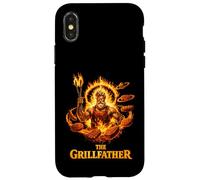 Carcasa para iPhone X/XS El Divertido Ambiente mítico de The Grillfather, diseño de BBQ Dad