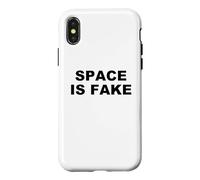 Carcasa para iPhone X/XS El Espacio es Falsa y Divertida teoría de la conspiración