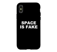 Carcasa para iPhone X/XS El Espacio es Falsa y Divertida teoría de la conspiración