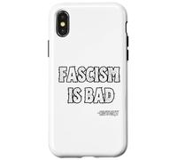 Carcasa para iPhone X/XS El fascismo es Mala Historia Lección Cita