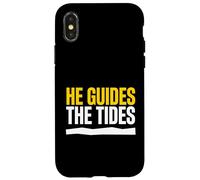 Carcasa para iPhone X/XS Él guía Las Mareas Fe Cristiana Creyente del océano
