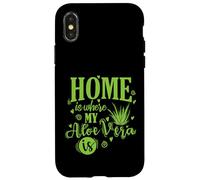 Carcasa para iPhone X/XS El hogar es Donde mi Aloe Vera es Medicinal Planta