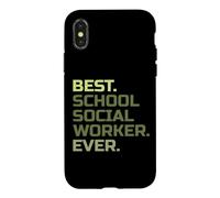 Carcasa para iPhone X/XS El Mejor Trabajador Social Escolar jamás enseñado a educar al Maestro