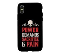 Carcasa para iPhone X/XS El Poder del cráneo Malvado Exige Sacrificio y Dolor Caos demoníaco del Infierno