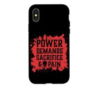 Carcasa para iPhone X/XS El Poder del cráneo Malvado Exige Sacrificio y Dolor Caos demoníaco del Infierno