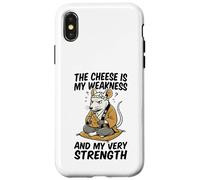 Carcasa para iPhone X/XS El Queso es mi Debilidad Funny Rata Meme Vintage Ratas Broma
