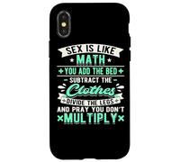 Carcasa para iPhone X/XS El Sexo es como Las matemáticas Sucio Papá Chiste Divertido Matemático Travieso
