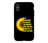 Carcasa para iPhone X/XS El Sol de Girasol Encuentra inspiración en días Oscuros