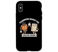 Carcasa para iPhone X/XS El Trabajo en Equipo Hace Que el Trabajo soñado Cita Humor Team Building